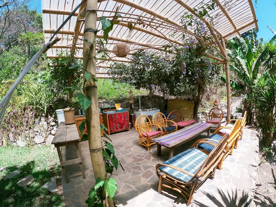 The open-air dining area