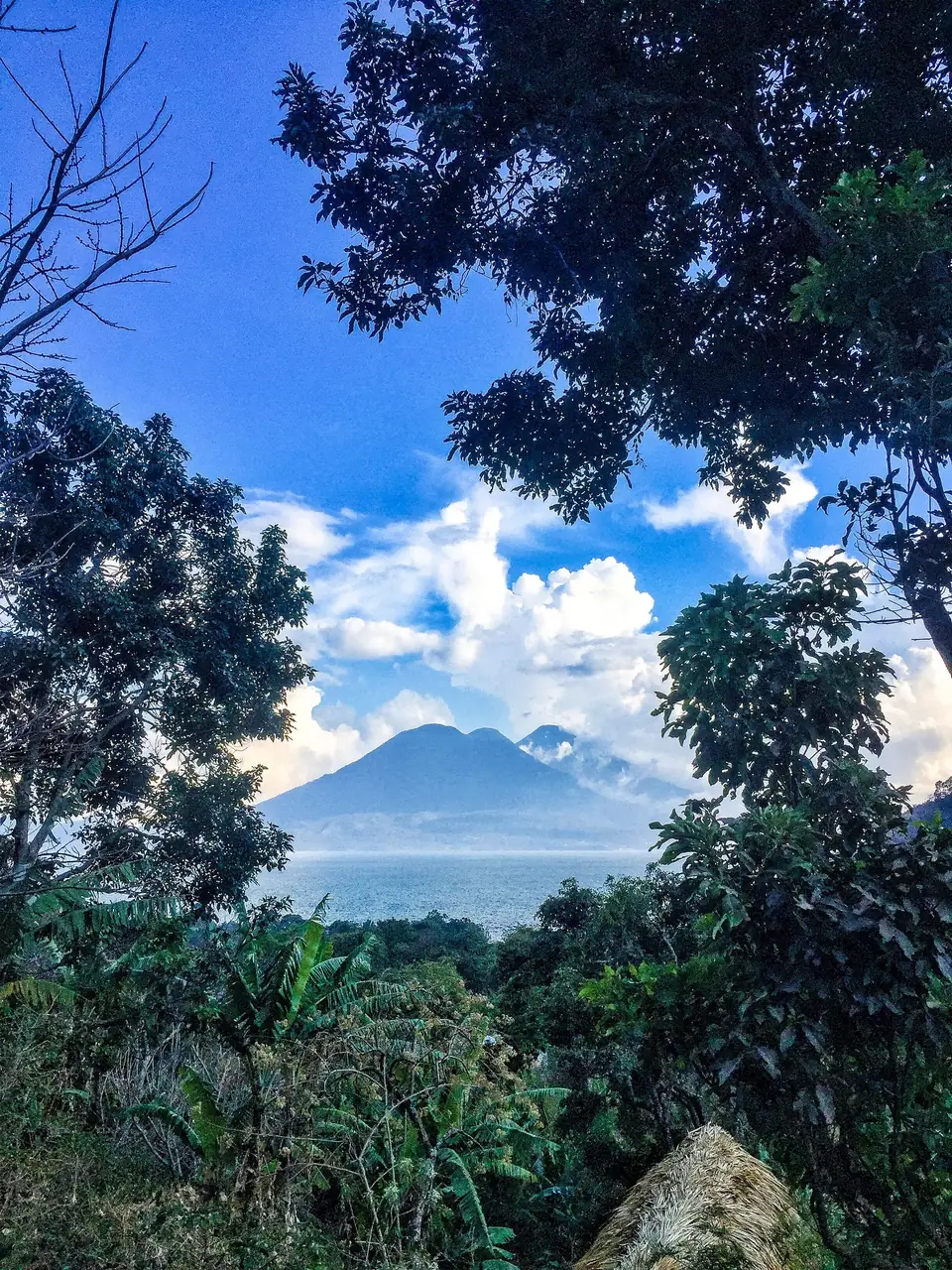 The view from the shala over Lake Atitlán